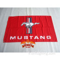 Drapeau Mustang gris Drapeau des Mustangs Drapeau des Mustangs rouge 90*150cm 100% polyester